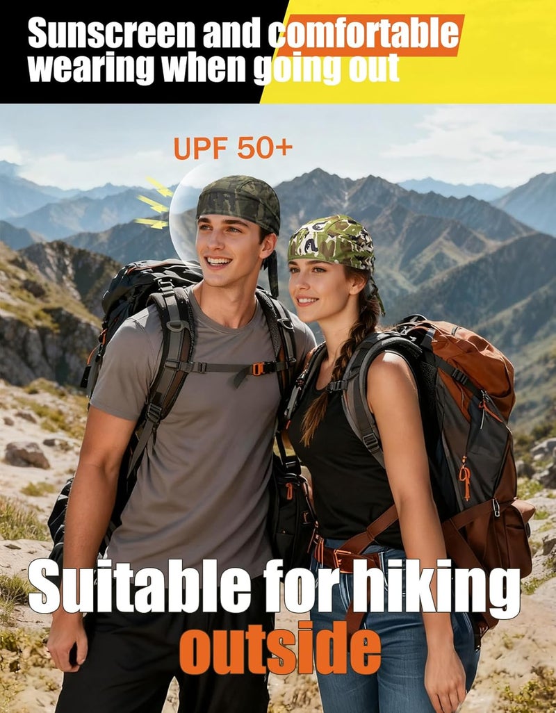 Supeniu Doo Rags Beanie Hats Skull Caps Dew Rag Bandana Helmet Liner Motorcycle Cycling Cap Do Rag Headwrap for Men and Women - Image 4